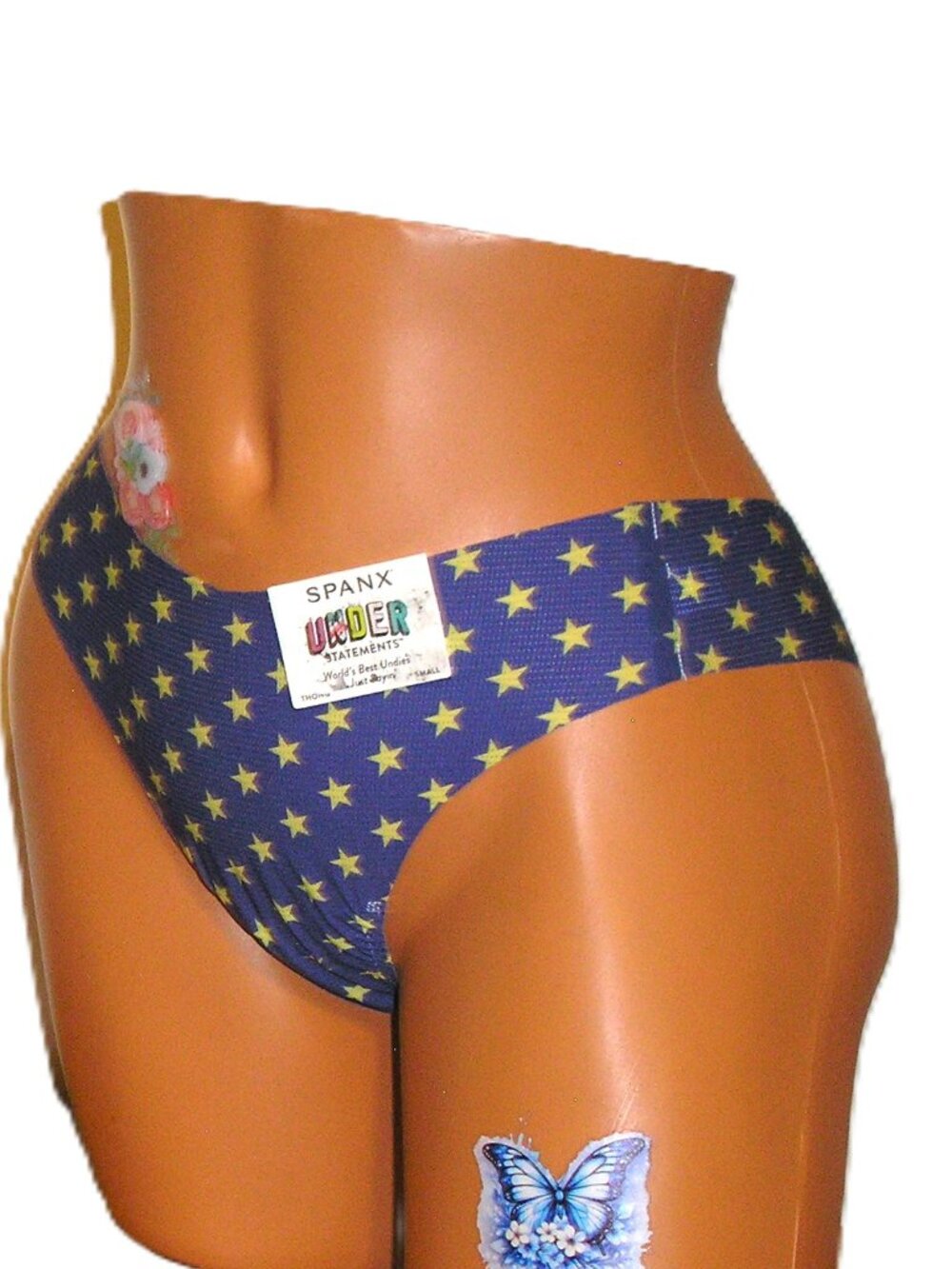 Spanx Under Statements Star Print Thong Panties Lingerie  Small